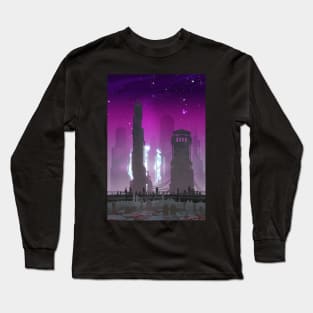 Cyberpunk City Towers - Monuments Long Sleeve T-Shirt